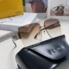 FENDI 2024 Spring New Arrival Fashion Trendy Square Polarized Sunglasses for Women, High-Quality Comfortable Wear, Influencer Favorite UV Protection Shades