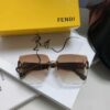 FENDI 2024 Spring New Arrival Fashion Trendy Square Polarized Sunglasses for Women, High-Quality Comfortable Wear, Influencer Favorite UV Protection Shades