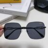 Fendi 2024 New Large Round Oversized Metal Sunglasses for Women, Slimming UV Protection Polarized Sun Glasses