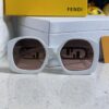 FENDI Acetate O'Lock Sunglasses with Gold-Tone Metal Temples Featuring Oversized O'Lock Logo