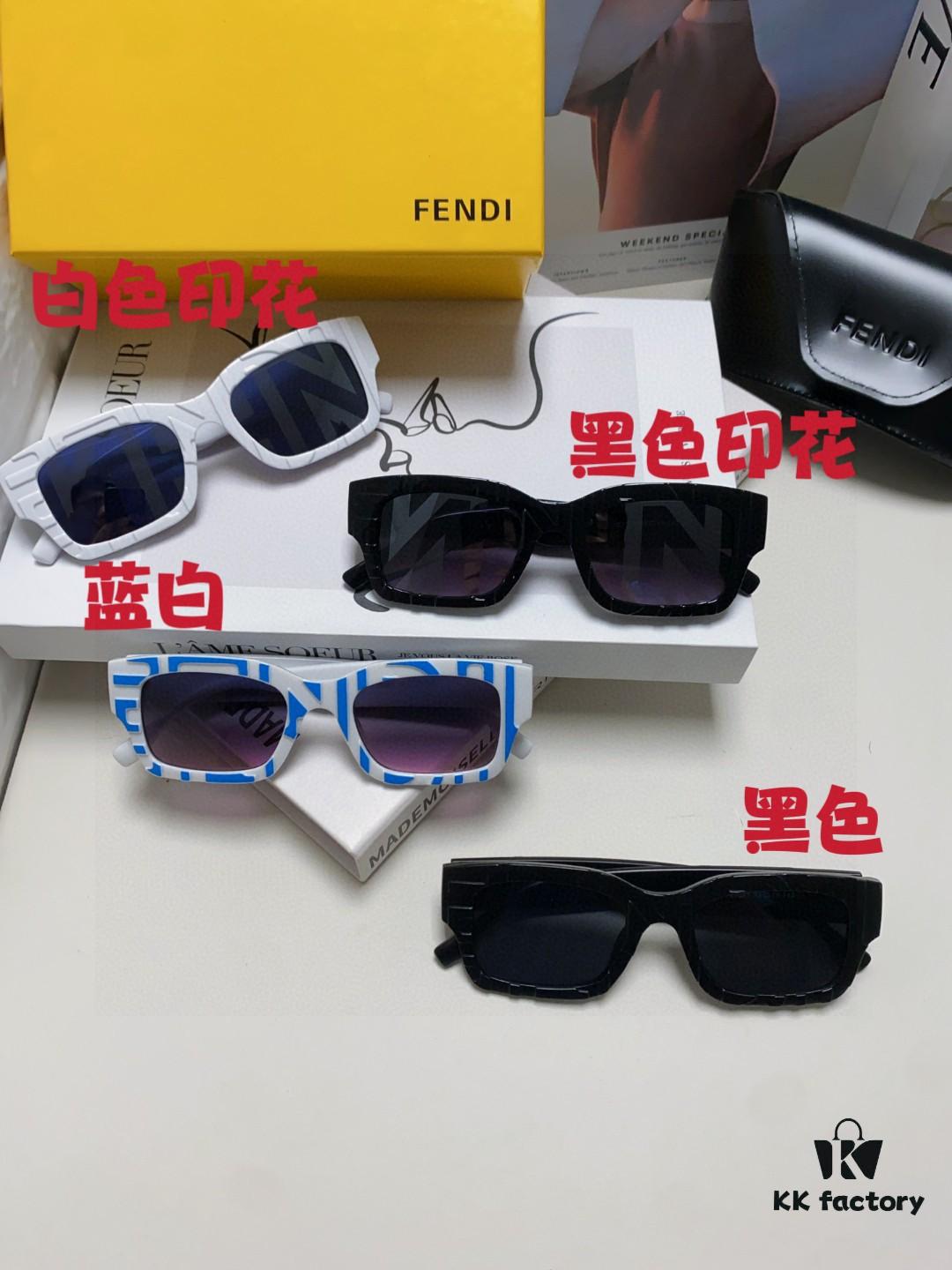 FENDI 2025 New Square Sunglasses, Trendy Hip-Hop Style Alphabet Design, Instagram-Worthy Street Snap Shades