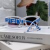 FENDI 2025 New Square Sunglasses, Stylish Hip-Hop Inspired UV Protection Shades, Trendy Alphabet Design for Street Photography, Fashionable Instagrammable Unisex Sunglasses