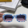 FENDI 2025 New Square Sunglasses, Stylish Hip-Hop Inspired UV Protection Shades, Trendy Alphabet Design for Street Photography, Fashionable Instagrammable Unisex Sunglasses