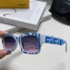 FENDI 2025 New Square Sunglasses, Stylish Hip-Hop Inspired UV Protection Shades, Trendy Alphabet Design for Street Photography, Fashionable Instagrammable Unisex Sunglasses