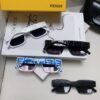 FENDI 2025 New Square Sunglasses, Stylish Hip-Hop Inspired UV Protection Shades, Trendy Alphabet Design for Street Photography, Fashionable Instagrammable Unisex Sunglasses