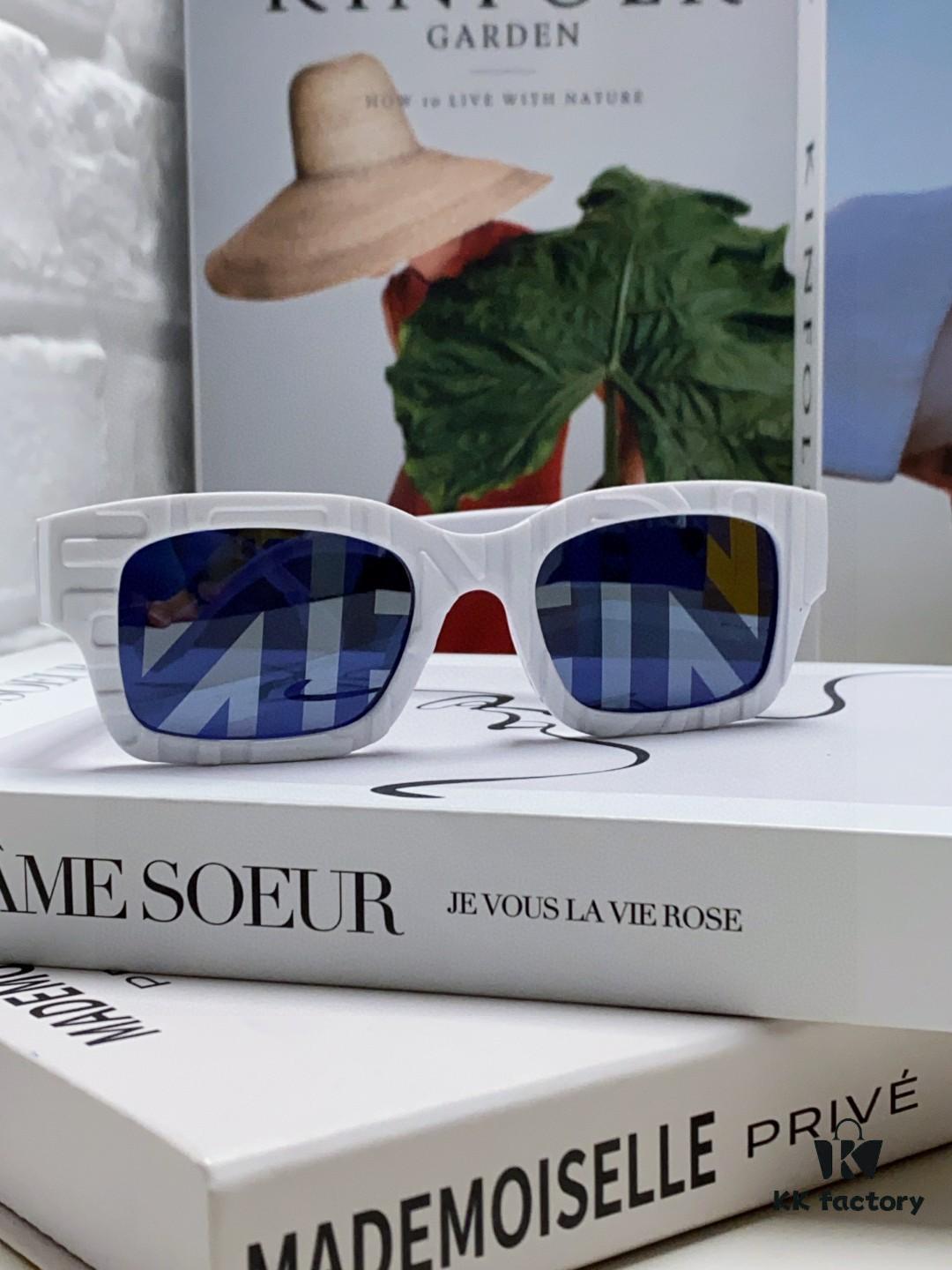 FENDI 2025 New Square Sunglasses, Stylish Hip-Hop Inspired UV-Protective Shades, Trendy Letter-Embellished Streetwear Sunglasses for Men and Women