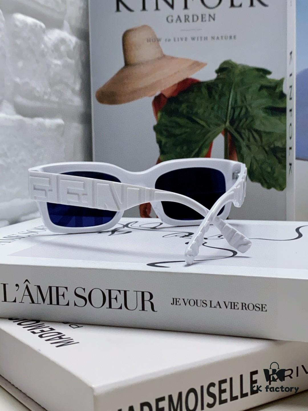 FENDI 2025 New Square Sunglasses, Stylish Hip-Hop Inspired UV-Protective Shades, Trendy Letter-Embellished Streetwear Sunglasses for Men and Women