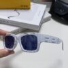 FENDI 2025 New Square Sunglasses, Stylish Hip-Hop Inspired UV-Protective Shades, Trendy Letter-Embellished Streetwear Sunglasses for Men and Women