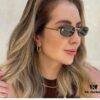 Fendi 2025 New Arrival Metal Frameless Oval Sunglasses for Women, Stylish and Unique UV-Protective Shades Unisex Sun Glasses