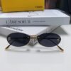 Fendi 2025 New Arrival Metal Frameless Oval Sunglasses for Women, Stylish and Unique UV-Protective Shades Unisex Sun Glasses