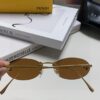 Fendi 2025 New Arrival Metal Frameless Oval Sunglasses for Women, Fashionable and Stylish Unisex UV-Protective Sun Glasses