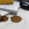 Fendi 2025 New Arrival Metal Frameless Oval Sunglasses for Women, Fashionable and Stylish Unisex UV-Protective Sun Glasses
