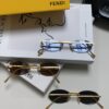 Fendi 2025 New Arrival Metal Frameless Oval Sunglasses for Women, Fashionable and Stylish Unisex UV-Protective Sun Glasses