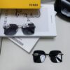 Fendi 2025 New Large Round Oversized Metal Sunglasses for Women, Slimming Polarized Sun Protection Eyewear