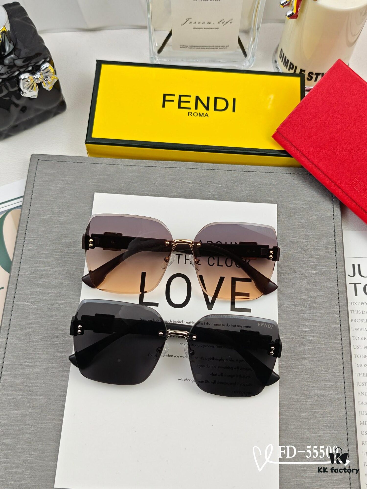 FENDI Italy - Polarized Sunglasses with TR90 Frame and Polylens Lens