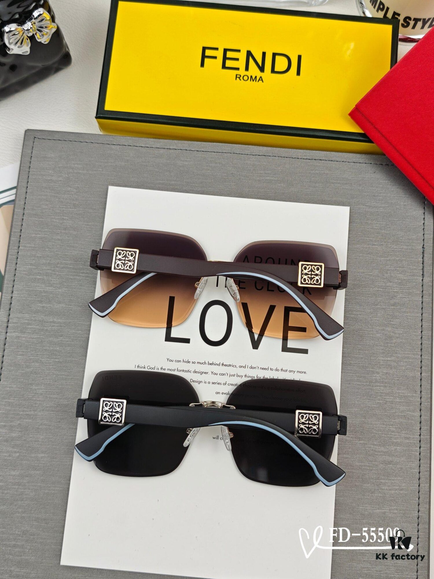 FENDI Italy - Polarized Sunglasses with TR90 Frame and Polylens Lens