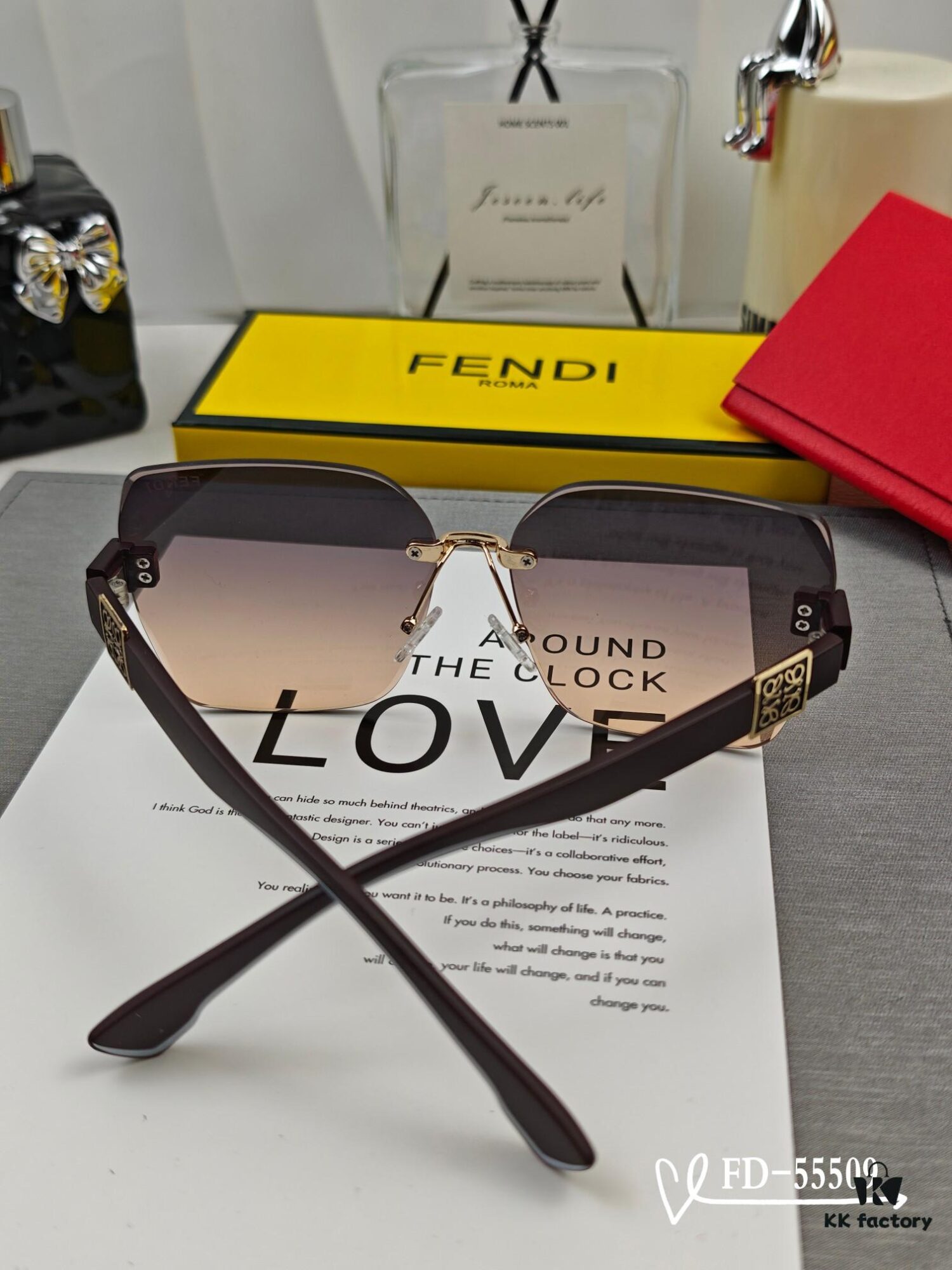 FENDI Italy - Polarized Sunglasses with TR90 Frame and Polylens Lens