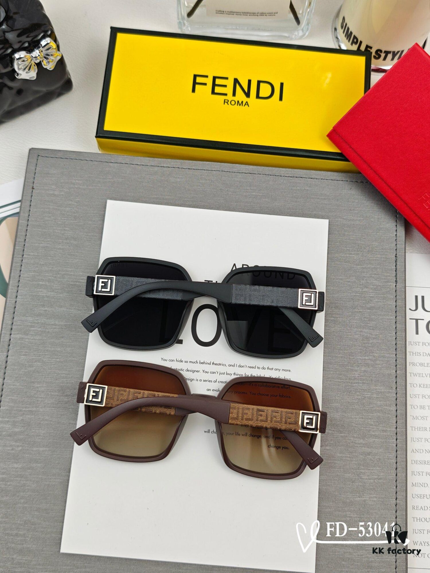 Italian FENDI New Arrival Sunglasses Model 53041 with Polarized Lenses, Lightweight TR90 Frame for Comfortable Wear