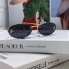 Fendi 2024 New Arrival Metal Frameless Oval Sunglasses for Women, Stylish and Unique UV-Protective Unisex Sun Glasses
