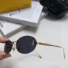 Fendi 2024 New Arrival Metal Frameless Oval Sunglasses for Women, Stylish and Unique UV-Protective Unisex Sun Glasses