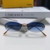 Fendi 2024 New Arrival Metal Frameless Oval Sunglasses for Women, Stylish and Unique Unisex UV-Protective Shades