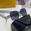Fendi 2024 New Large Round Oversized Metal Sunglasses for Women, Slimming UV Protection Polarized Sun Glasses