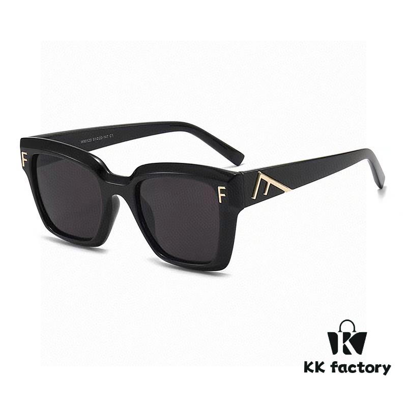 FENDI 2024 New Logo Design Minimalist Fashion Women's Sunglasses with Seamless Mirror Lenses