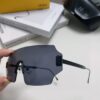FENDI 2024 New Arrival Men's Fashionable Avant-Garde Mask-Style Sunglasses, Frameless One-Piece Ocean Lens Unisex Oversized UV-Protective Windproof Shades
