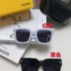 Fendi 2024 Latest Model Sunglasses, Letter-Logo Round Square UV-Protection Unisex Sunglasses for Men and Women