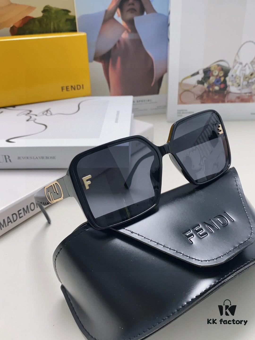 Fendi 2024 New Arrival Trendy European-American Style Square Sunglasses for Women, High-End Fashion UV-Protective Sunglasses In Stock