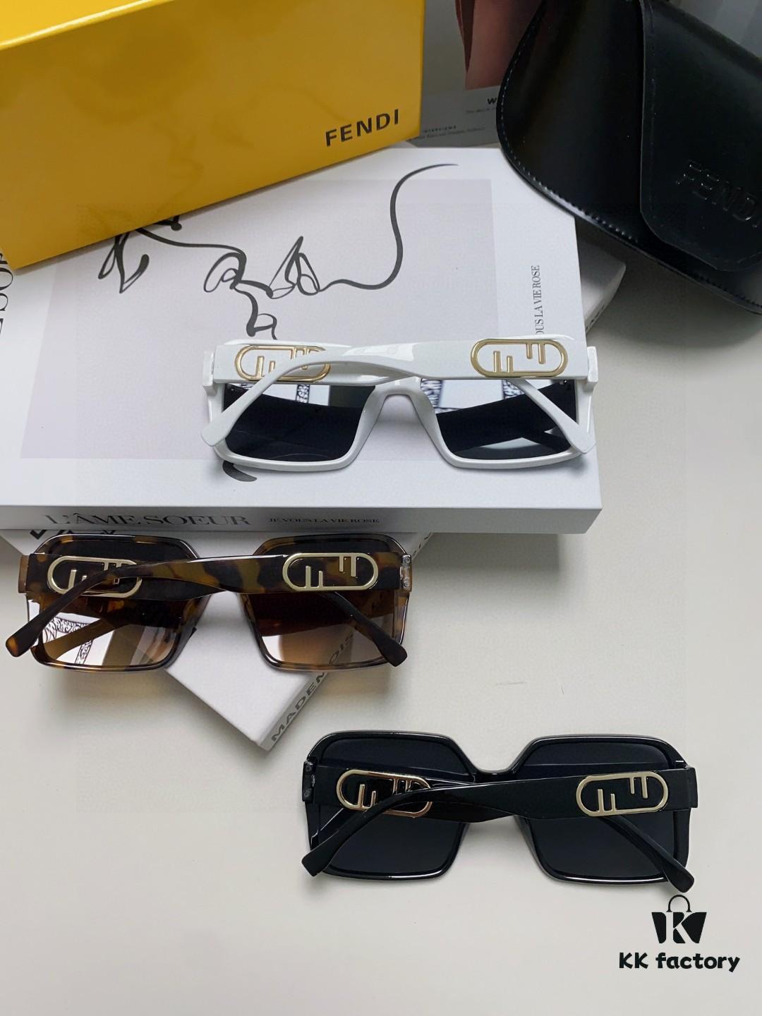 Fendi 2024 New Arrival Trendy European-American Style Square Sunglasses for Women, High-End Fashion UV-Protective Sunglasses In Stock