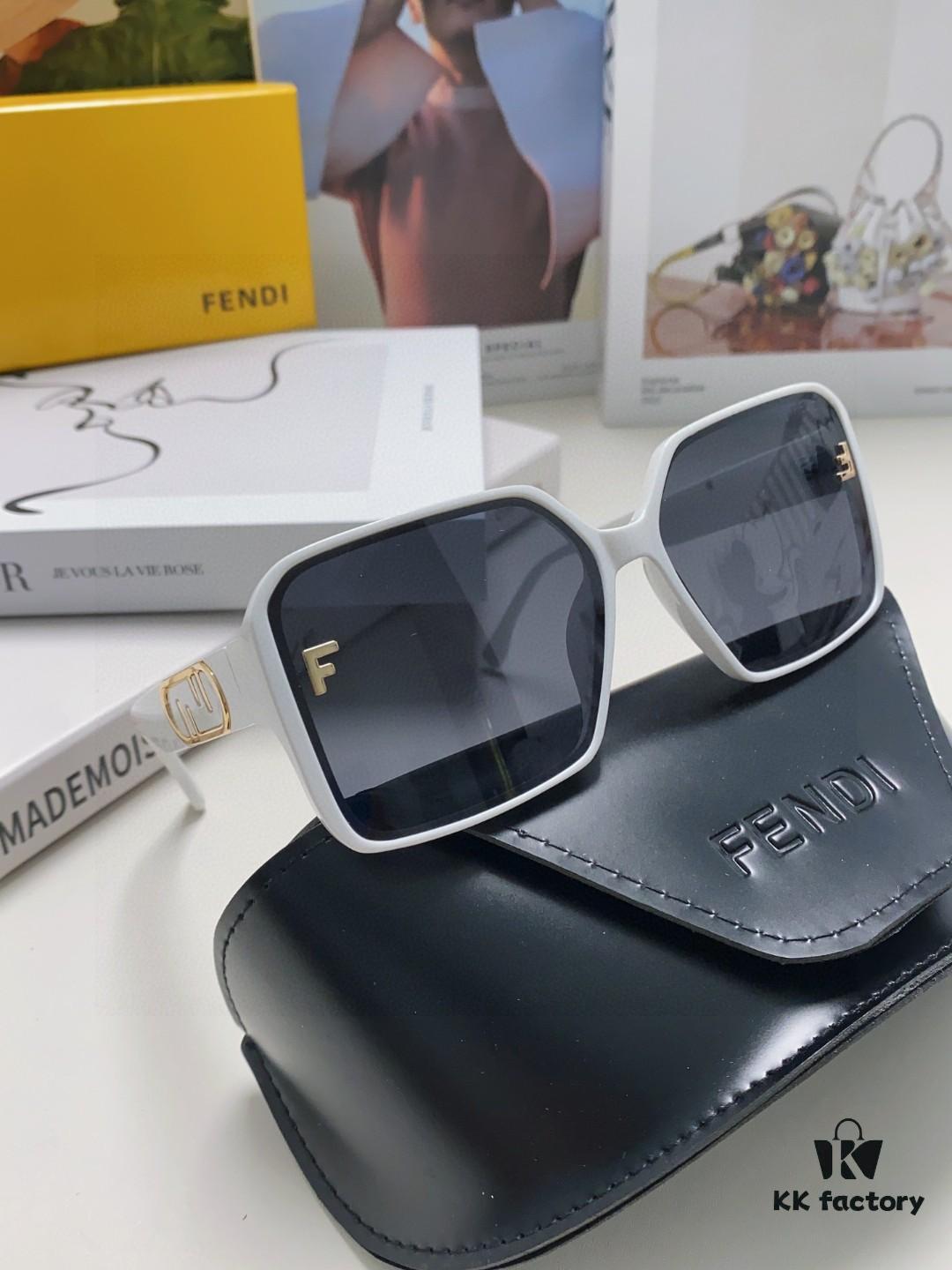 Fendi 2024 New Arrival Trendy European-American Style Square Sunglasses for Women, High-End Fashion UV-Protective Sunglasses In Stock