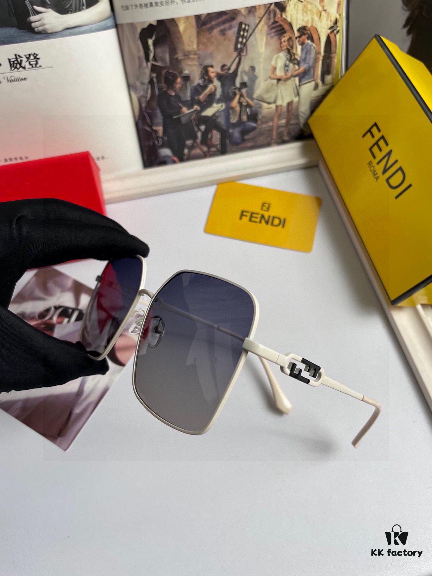 New Fendi Women's Polarized Sunglasses, Fashionable Face-Framing Design, Luxury Style