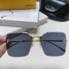Fendi 2024 New Arrival Exquisite F Diamond Metal Square Frameless Sunglasses Unisex UV Protection Shades FE4082US