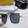 Fendi 2024 New Arrival Exquisite F Diamond Metal Square Frameless Sunglasses Unisex UV Protection Shades FE4082US