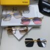 Fendi 2024 New Arrival Exquisite F Diamond Metal Square Frameless Sunglasses Unisex UV Protection Shades FE4082US