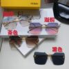 Fendi 2024 New Arrival Exquisite F Diamond Metal Square Frameless Sunglasses Unisex UV Protection Shades FE4082US