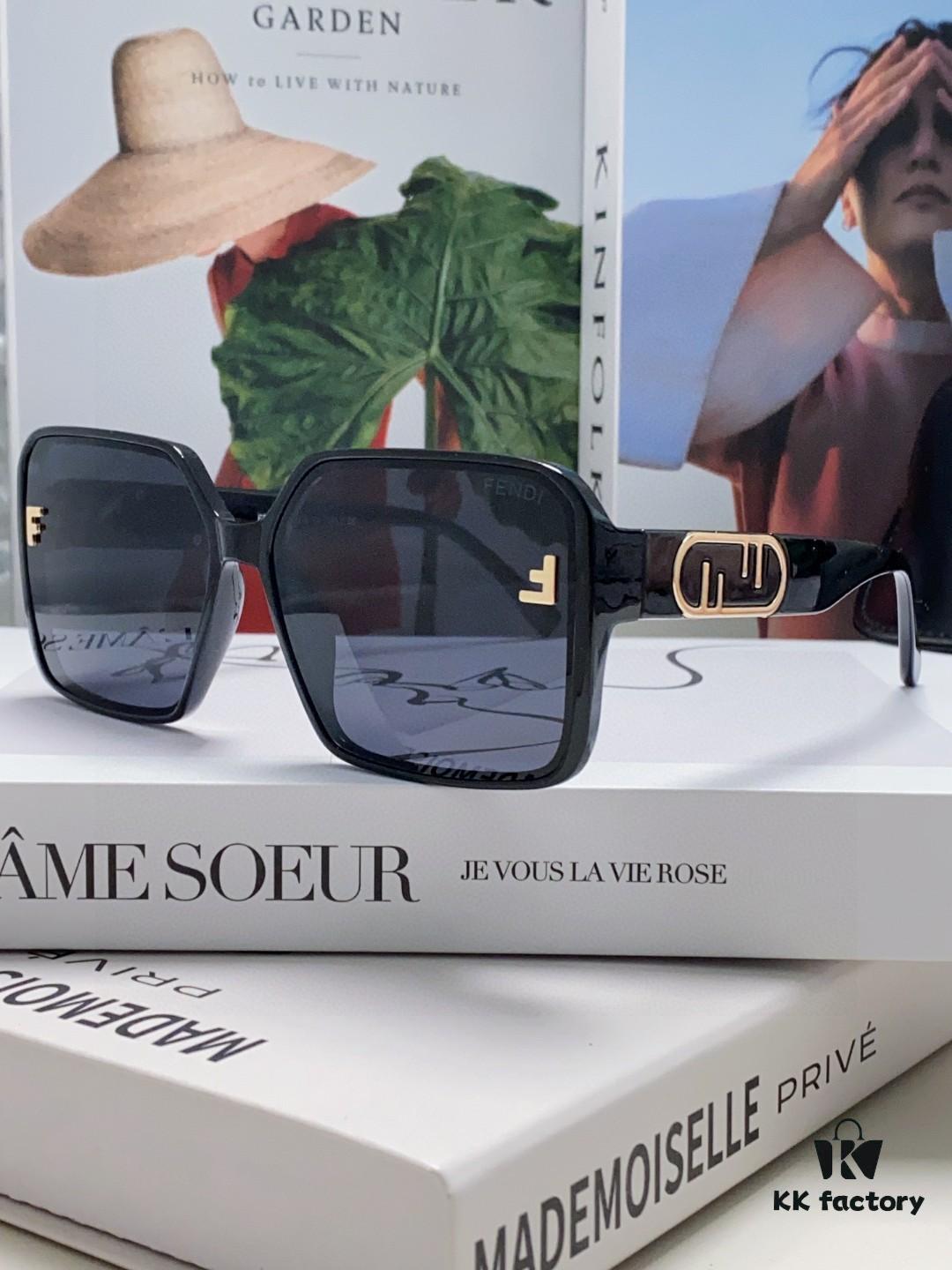 Fendi 2024 New Arrival Trendy European-American Style Square Sunglasses for Women, High-End Fashion UV-Protective Sunglasses In Stock