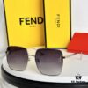 FENDI FE4076U Minimalist and Elegant Square Frame, Stylish Face-Framing Design with Mirror-Inlaid Full Rhinestone Logo