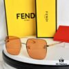 FENDI FE4076U Minimalist and Elegant Square Frame, Stylish Face-Framing Design with Mirror-Inlaid Full Rhinestone Logo