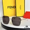 FENDI FE4076U Minimalist and Elegant Square Frame, Stylish Face-Framing Design with Mirror-Inlaid Full Rhinestone Logo