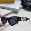 Fendi Cat-Eye Sunglasses for Women, Fashion Metal Logo Design, High-End Stylish and Versatile Sun Glasses