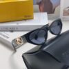 Fendi Cat-Eye Sunglasses for Women, Fashion Metal Logo Design, High-End Stylish and Versatile Sun Glasses