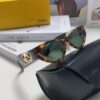 Fendi Cat-Eye Sunglasses for Women, Fashionable Metal Logo Designer Shades, High-End Stylish and Versatile Sunglasses