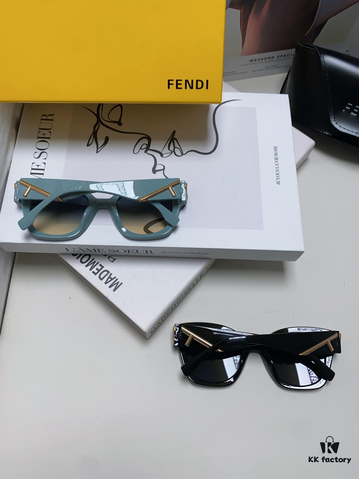 FENDI Fendi New Logo Design Minimalist Fashion Sunglasses with Zero-Curve Mirror Lenses