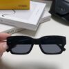 FENDI 2024 New Square Sunglasses, Stylish Hip-Hop Influencer Streetwear Shades with Raised Letters, Trendy European and American Fashion Unisex Sunglasses