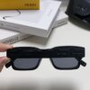 FENDI 2024 New Square Sunglasses, Stylish Hip-Hop Influencer Streetwear Shades with Raised Letters, Trendy European and American Fashion Unisex Sunglasses