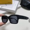FENDI 2024 New Square Sunglasses, Stylish Hip-Hop Influencer Streetwear Shades with Raised Letters, Trendy European and American Fashion Unisex Sunglasses