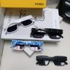 FENDI 2024 New Square Sunglasses, Stylish Hip-Hop Influencer Streetwear Shades with Raised Letters, Trendy European and American Fashion Unisex Sunglasses