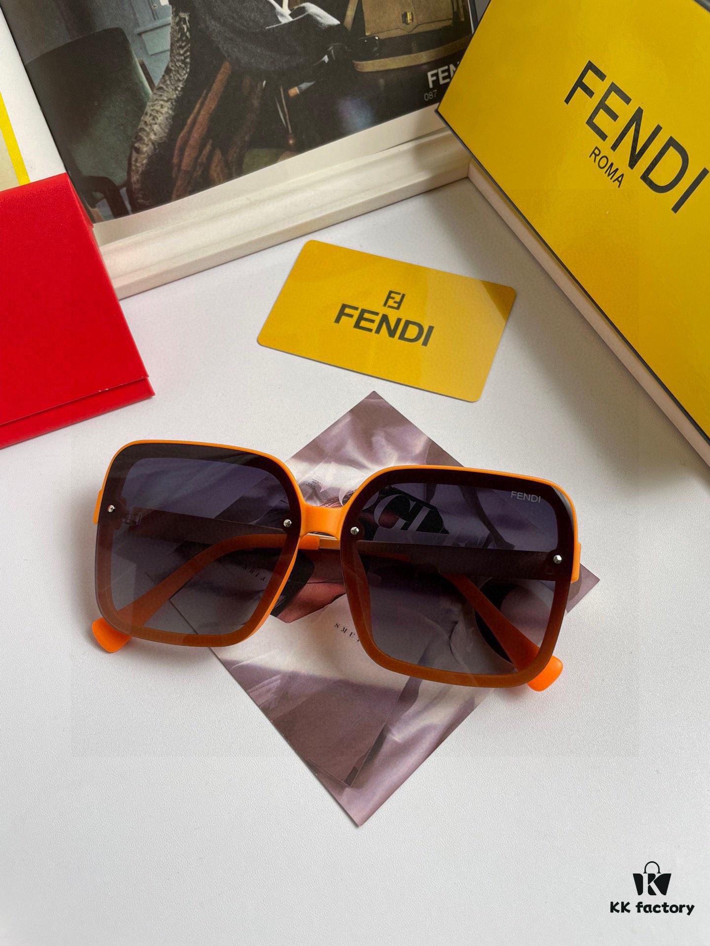 Fendi Women's Polarized Sunglasses, Fashionable Face-Framing Design, Luxury Brand Style, 7233 Eyewear